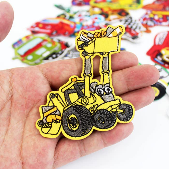 Amazon.co.jp: ワッペン 20枚セット 乗り物 働く車 車 子供